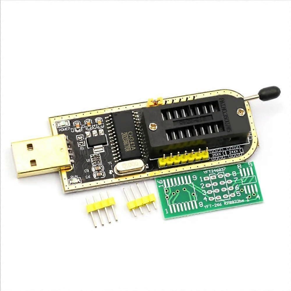 CH341A Programmer USB with Dual Voltage 3.3V 5V for BIOS Flash and SPI Memory, Stable Data Transfer