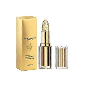 Gold Flake Color Changing Lipstick, Long Lasting Moisturizing Lip Balm, Non Sticky Hydrating Lip Makeup For Daily Wear