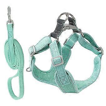 1Set Leash Included Green Dog Harness for Puppy Household Use
