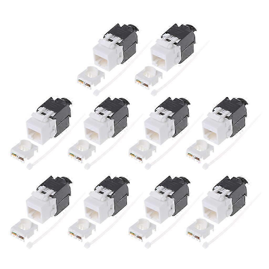 CAT6 RJ45 LAN Socket Keystone Jack For Internet Network Plug Wall Panel 10Piece