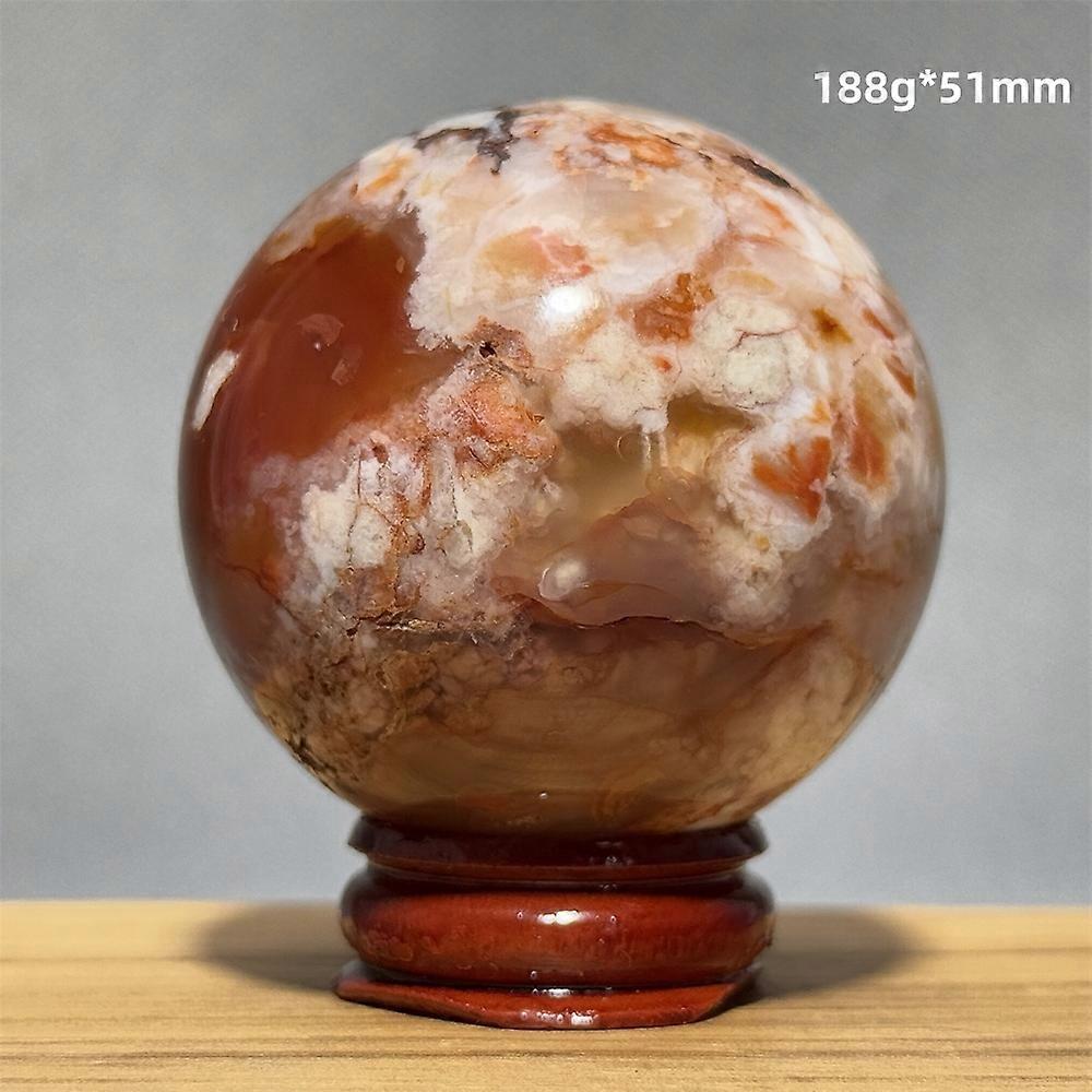 Red Cherry Blossom Agate Ball