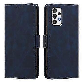 Business-Wallet-Hülle für Samsung Galaxy A73 5G, PU-Leder, Magnetverschluss mit Tragegurt