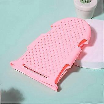 2pcs brosse de bain en silicone, brosse à récurer pour le corps, brosse de lavage exfoliante pour le bain sous la douche pour tous les types de peau, facile à utiliser et à nettoyer