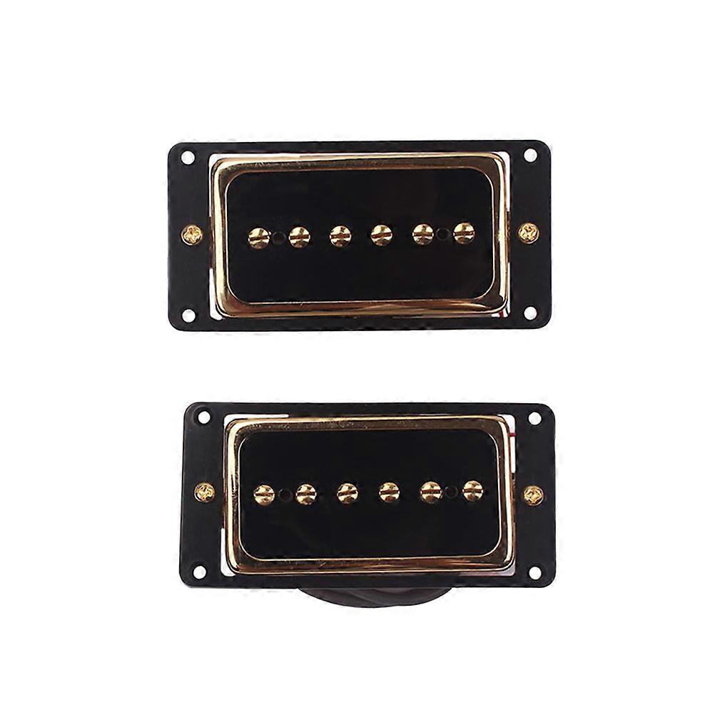 P90 Gitarrpickup Humbucker Pickup Kit för Elgitarr Golden