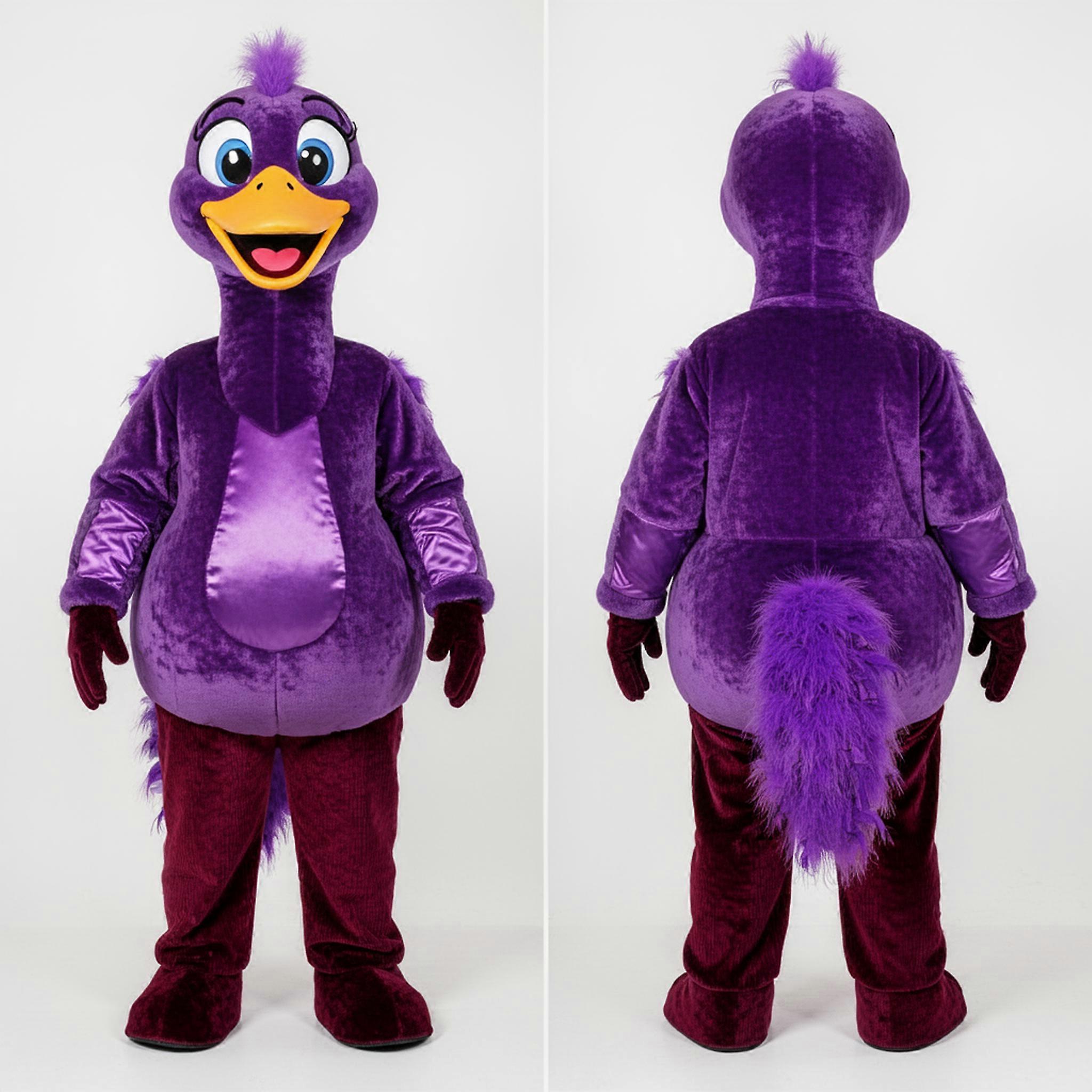 MASTICOT Lavender Feathered Swan Mascot