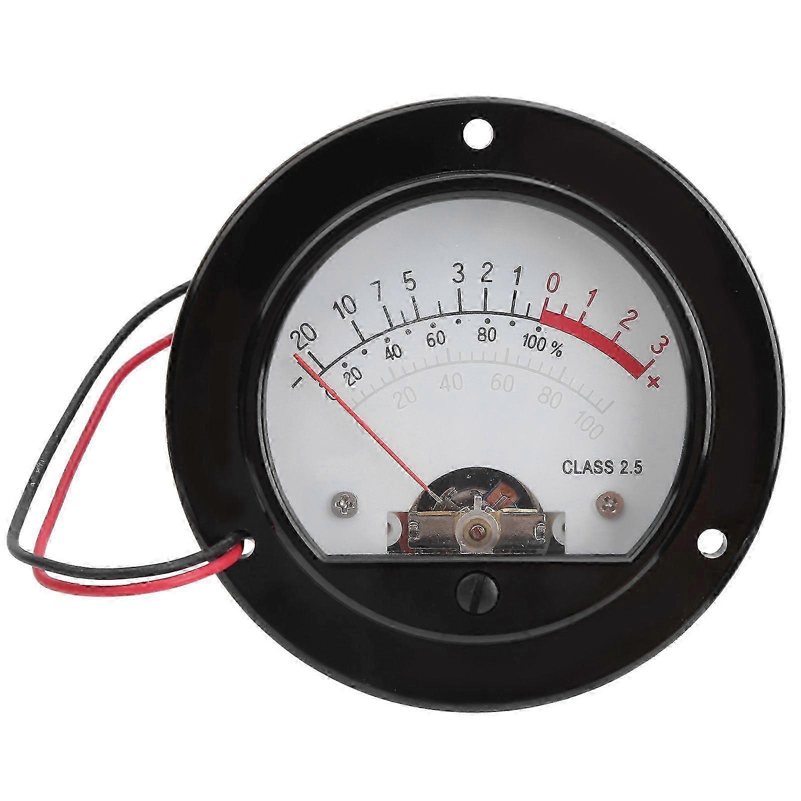 VU Meter Retro Pointer Dial Round Backlight VU Level Audio Meter Testing Equipment