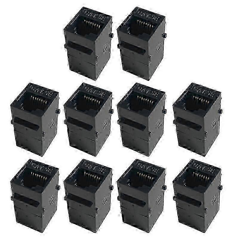 10Pcs Keystone CAT6 CAT5E Straight Through Keystone Modules Adapter Couplers