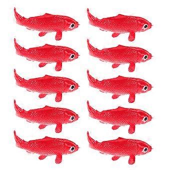 Mini Koi-fiskfigurer i harpiks til akvariedekorasjon, 10 stk. til hagebruk