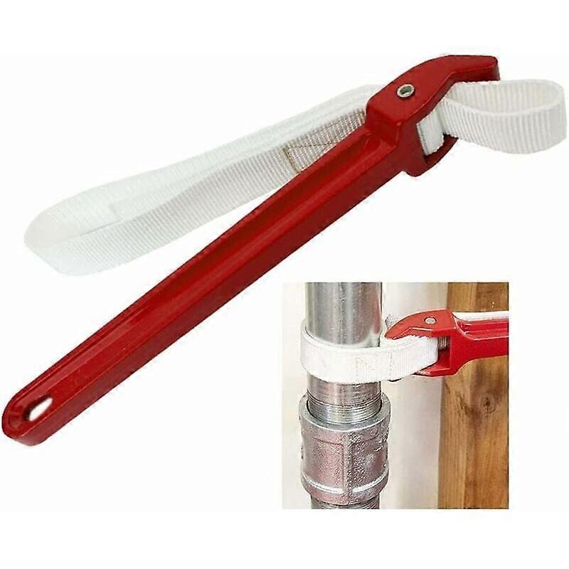 Tight-Space, Non-Scratch, Adjustable Strap Wrench