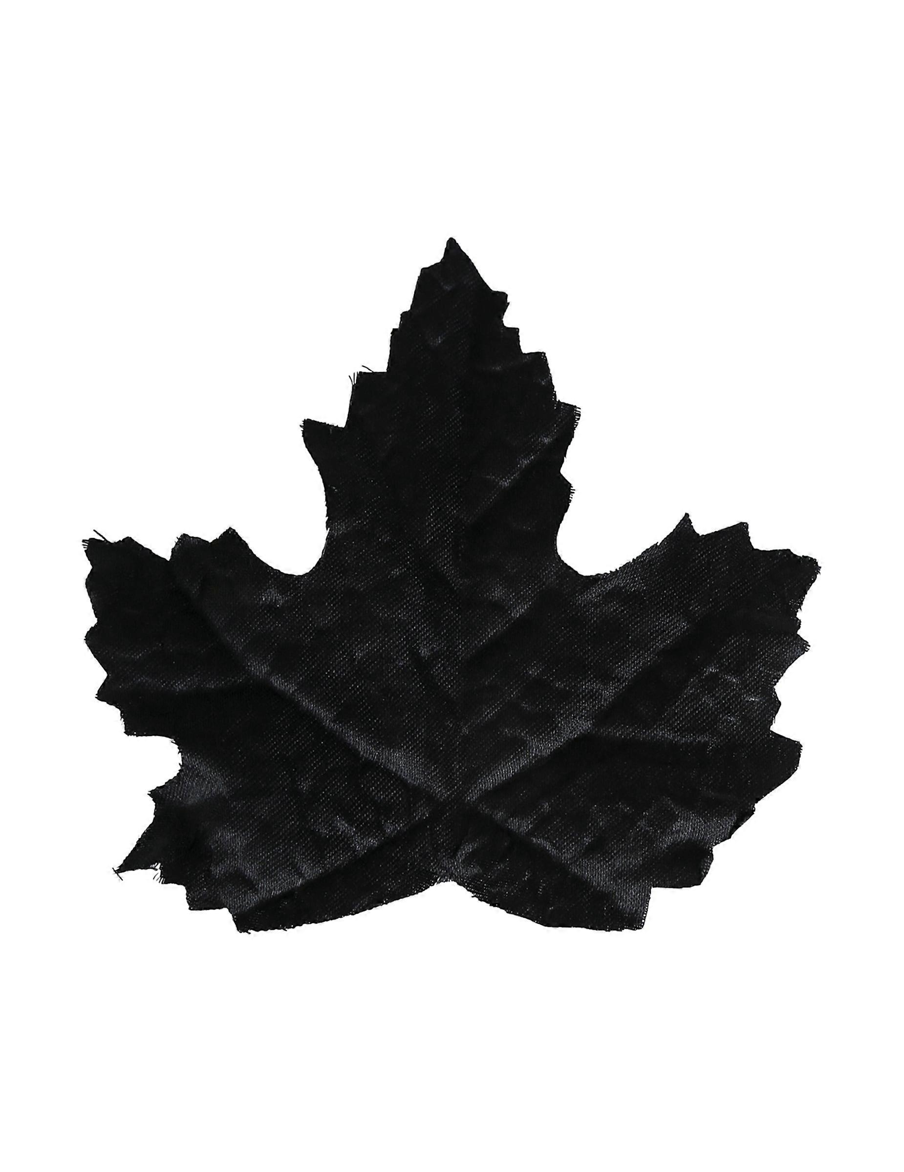 24 Feuilles noires 10 cm