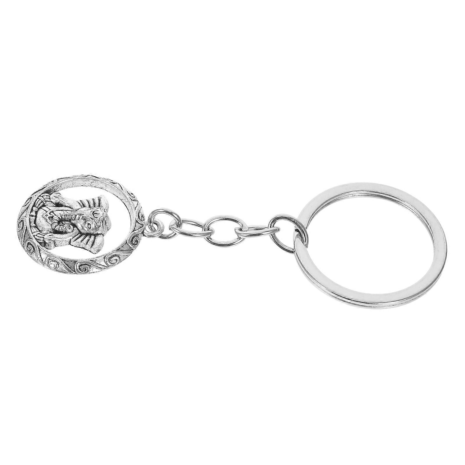 Vintage Elephant Keychain with Mini Backpack Charm 4Pcs Pack