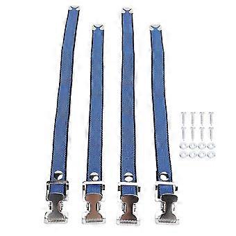 4Pcs Trockenbau Stelzen Gurte Flexible Nylon Aluminiumlegierung Schnalle Verstellbare Trockenbau Fußband Gurte Kit Ersatzteil für Stelzen Blau