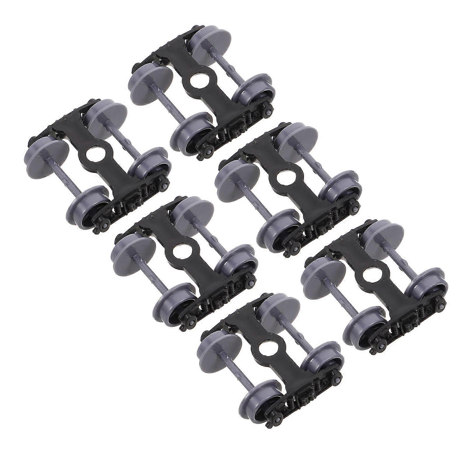 Fire Train Wheels Model Train Plastic Wheels for Decoration 6Pcs Set