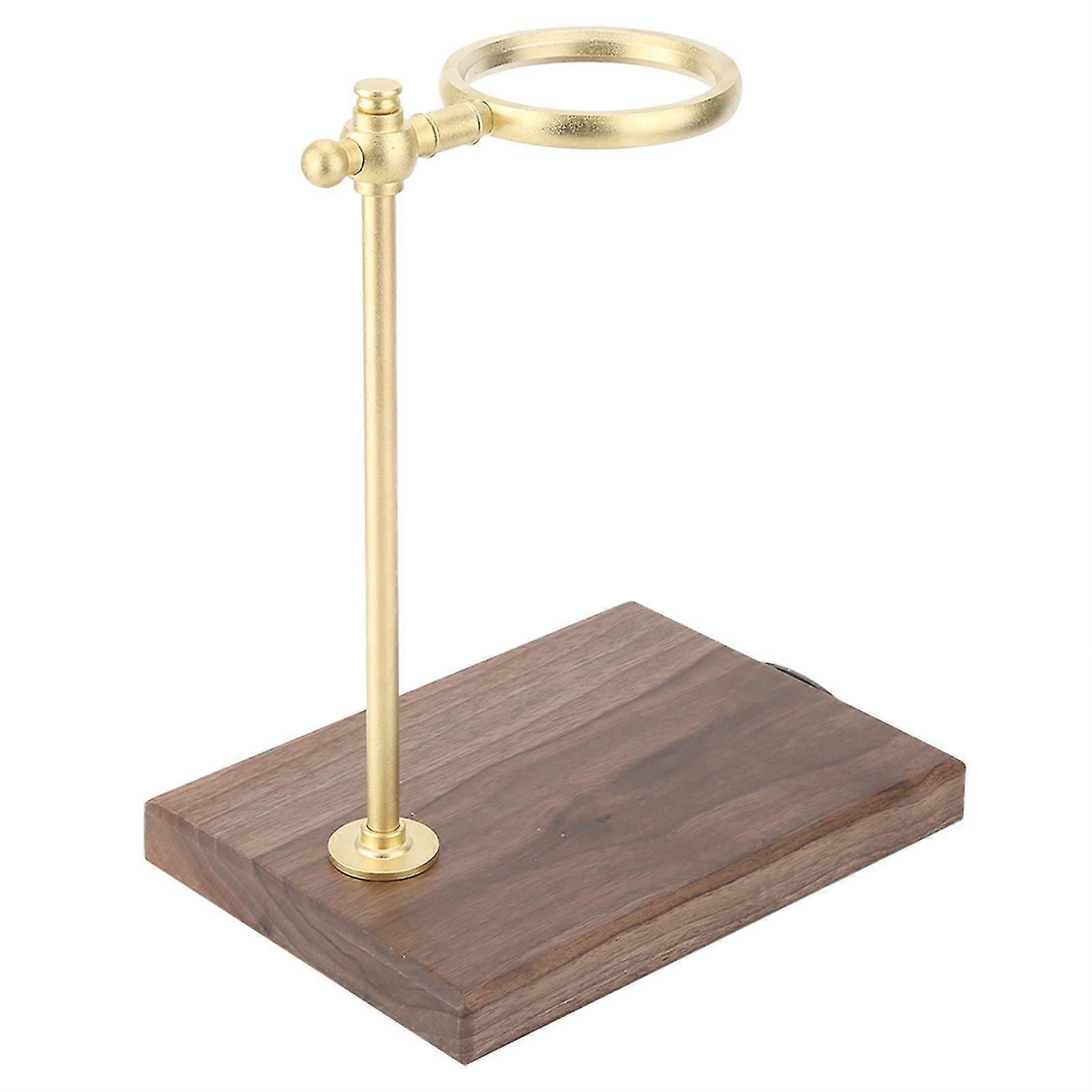 Solid Wood Brass Pour-Over Stand