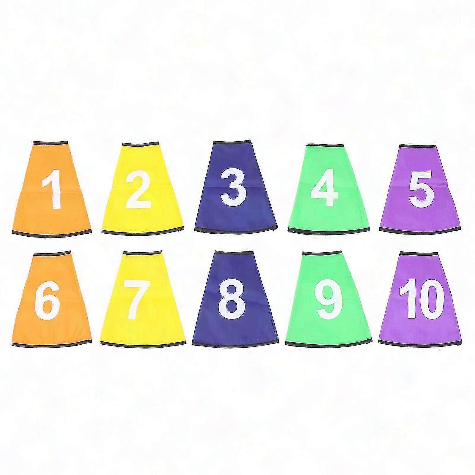 10Pcs Digital Logo Fußball Training Eimer Abdeckungen