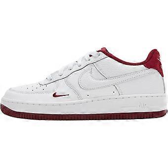 Nike Air Force 1 Lv8 Leather Low Top Skateboard Shoes White/Punainen Unisex HF0952-100