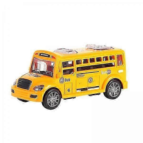 3 Pack School Bus Toy Model Pull Back Car Simulation Bus Portable Yellow lfx