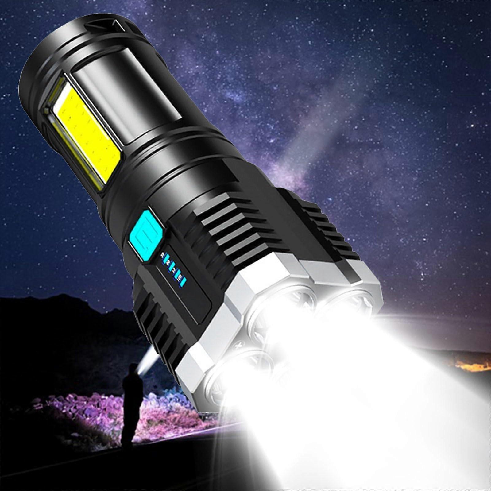 USB Rechargeable LED Headlamp Flashlight with COB Side Light, Multiple Modes for Camping and Work