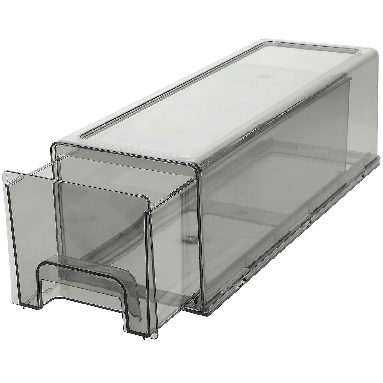 Refrigerator Organizer Bin Stackable for Storage Grey PP Plastic