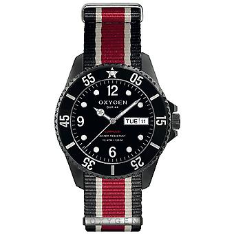 Happi Moby Dick musta 44 kvartsi analoginen mies katsella ex-D-MBB-44-NN-BLIVRE Nylon ranne koru