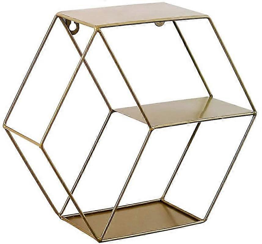 Contemporary Hexagonal Wall Shelf, Large Versatile Display Space