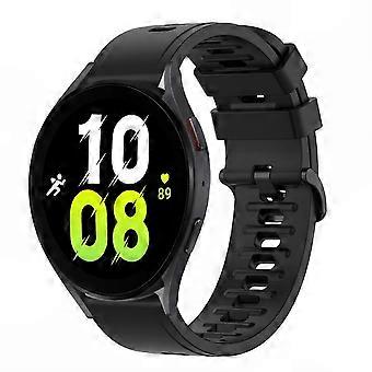Correa de reloj de silicona suave y cómoda, de 20 mm, compatible con el Galaxy Watch 5 de 44 mm, en color sólido.