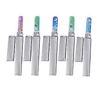 Glass Nail Files Pedicure Tools for Nail Grooming 5Pcs Christmas Design