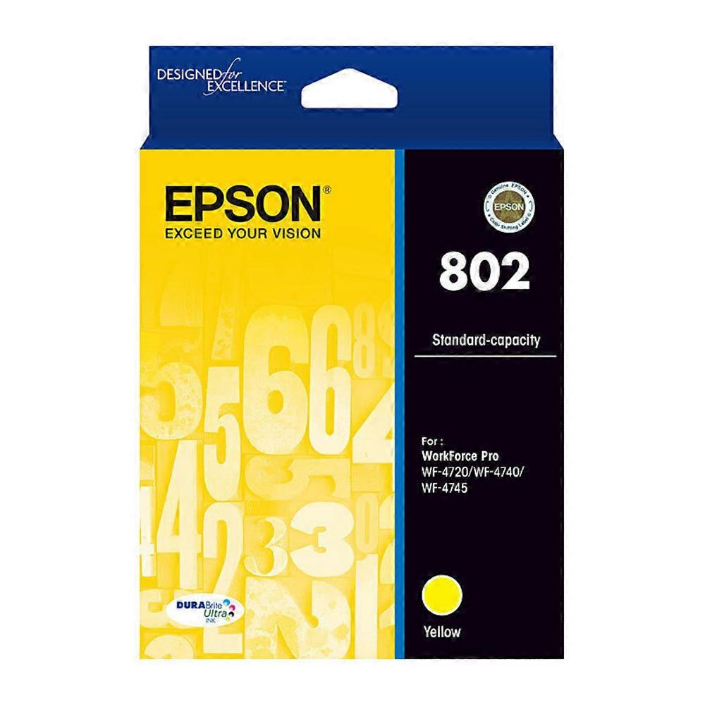 YELLOW Epson Compact Durable Versatile Premium High Quality 802 Ink Cartridge