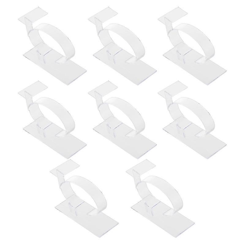 8X6x3.5cm White Retail Display Props & Models 8pcs Clear Watch Display Racks Watch Showcase Holders