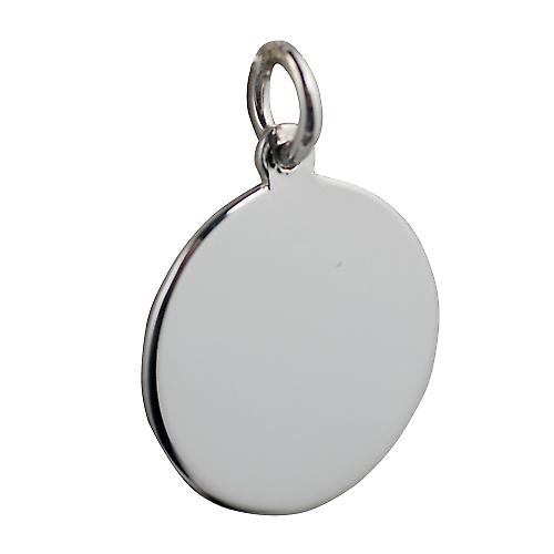 Silver 20mm round plain Disc