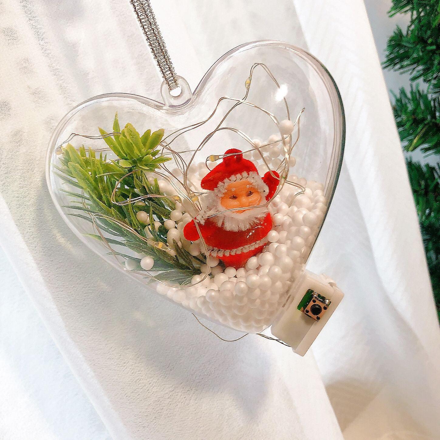 Decorațiuni de Crăciun Lumină Emițător de lumină Brad de Crăciun Pandantiv Copii Părinte-copil Handmade Diy Cadoul de Crăciun