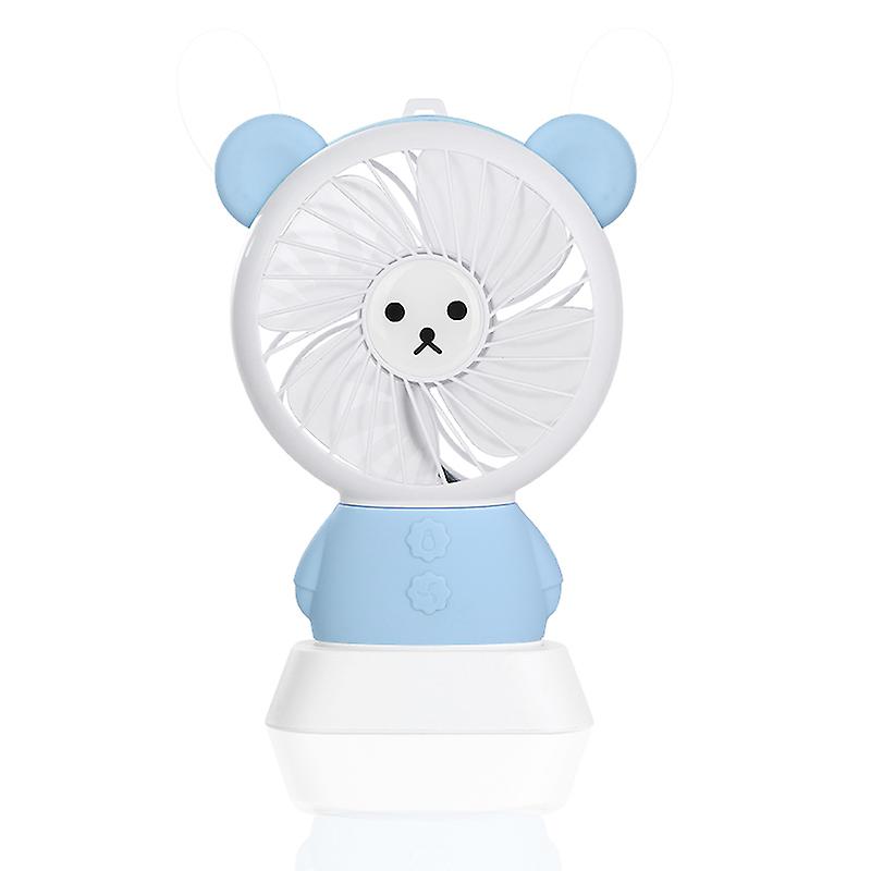 Mini Cooling Fan Personal Handheld Standable Multi-color LED Lights 2 Adjustable Speeds Fan Travel