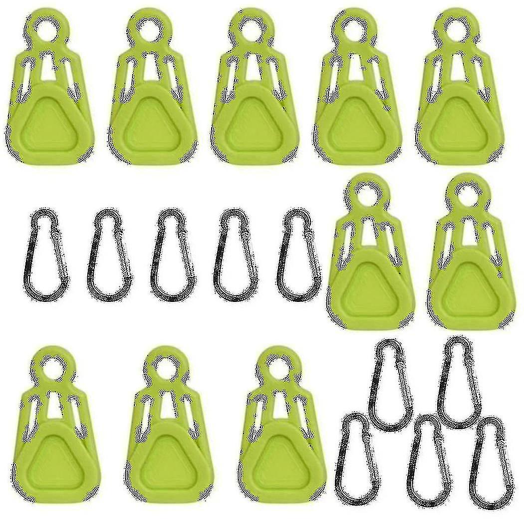 Heavy Duty Tent Clip Wind Rope Clamp Awning Pull Point Clip Green