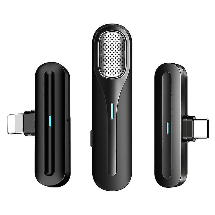 Microphone Lavalier sans fil pour Iphone Android Mini Microphone à revers Audio Portable Mini Mic Enregistrement vidéo Studio de streaming