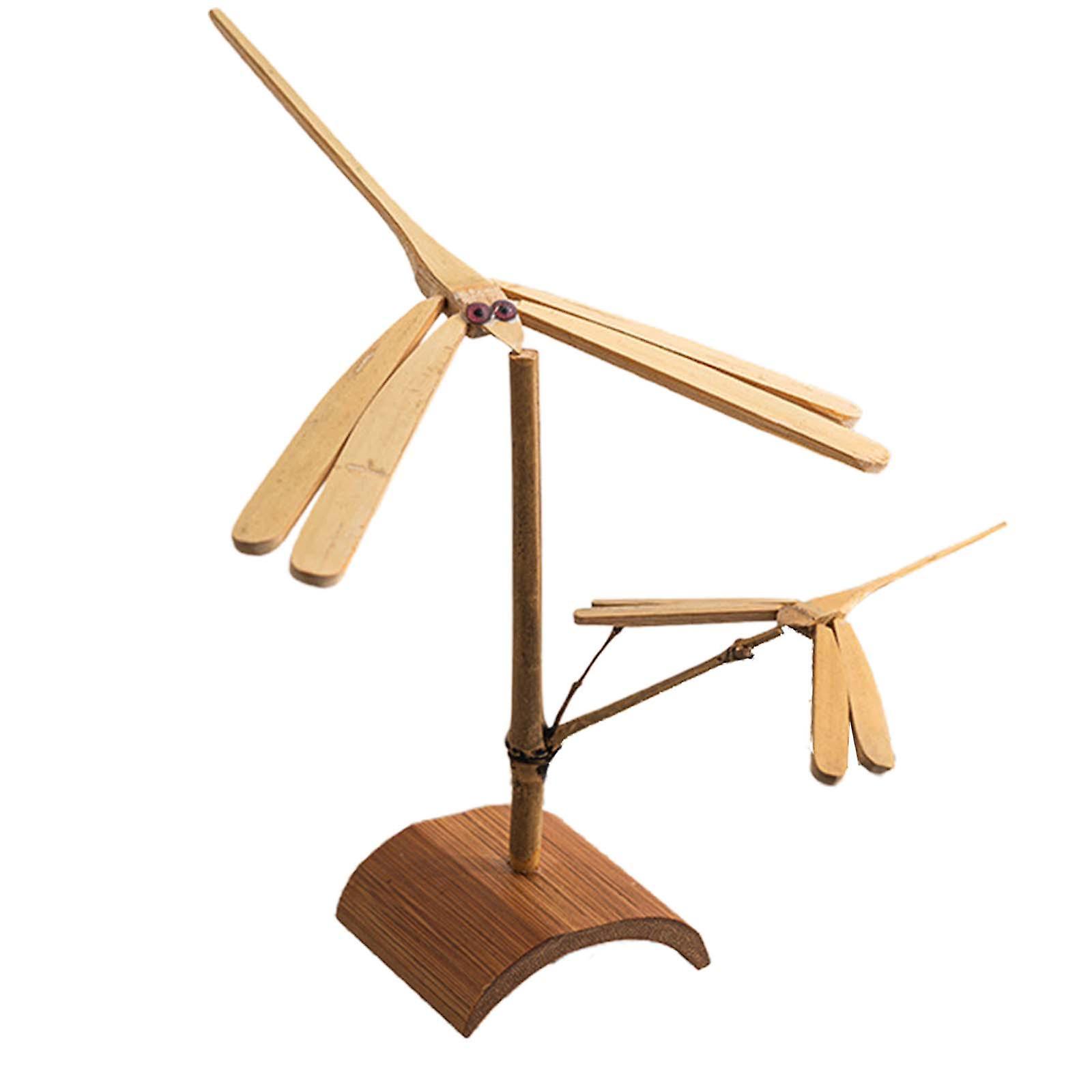 Balancing Dragonfly Bamboo Dragonfly Toy for Party Favor Holidays Countertop brown