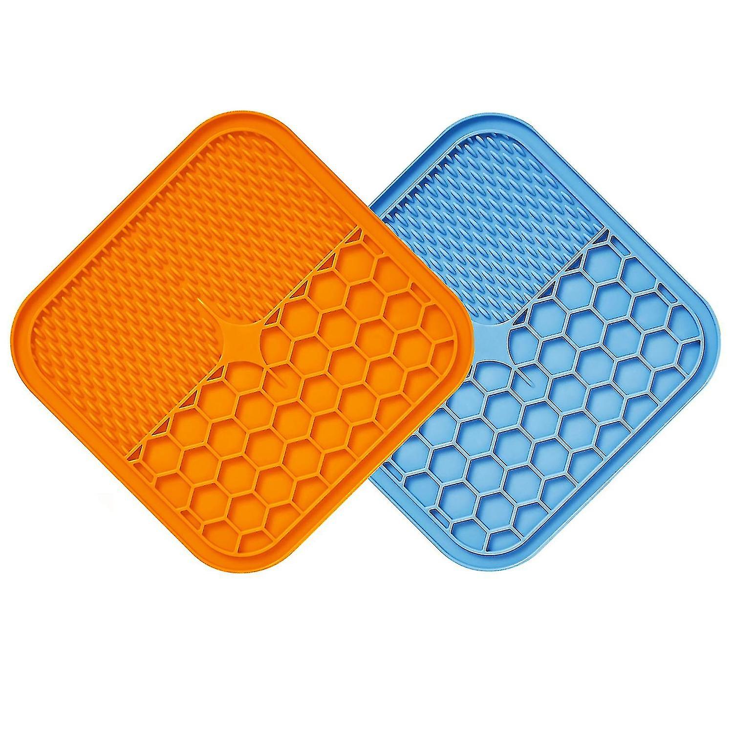 Dog Lick Pad With Spatula Reusable Silicone Suction Cup Pet Slow Feeder Mat