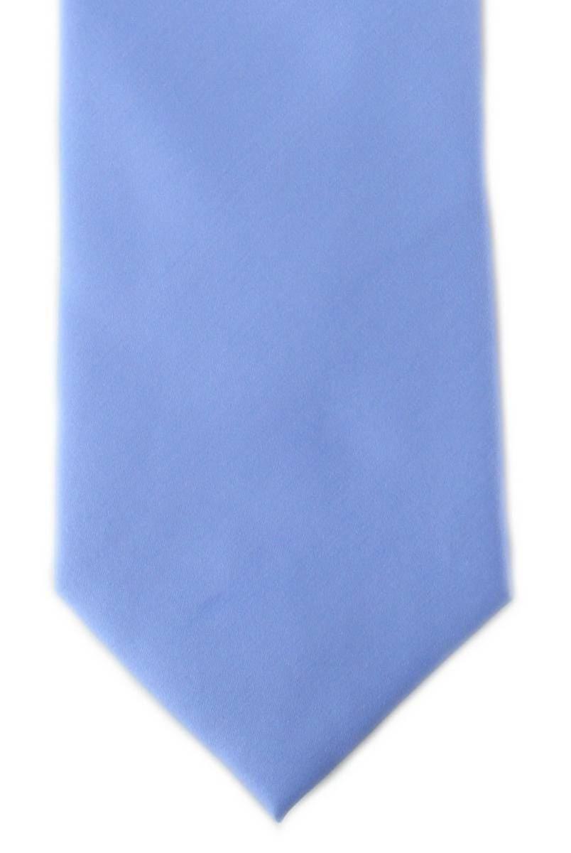 Michelsons of London Plain Ployester Tie - Light Blue