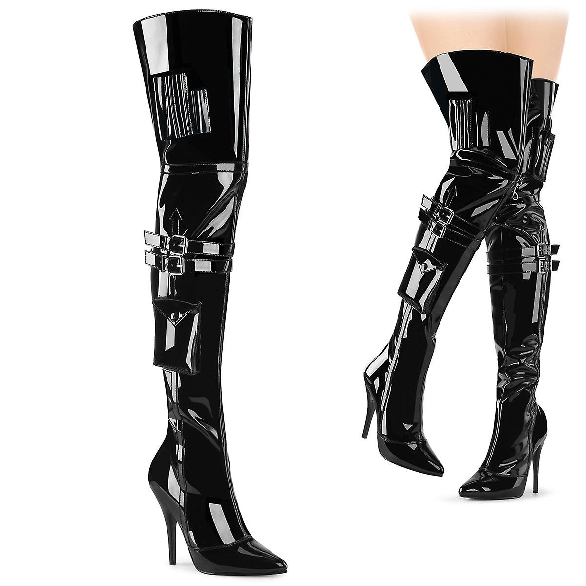 Pleaser Botas Seduce-3019 Blk Pat