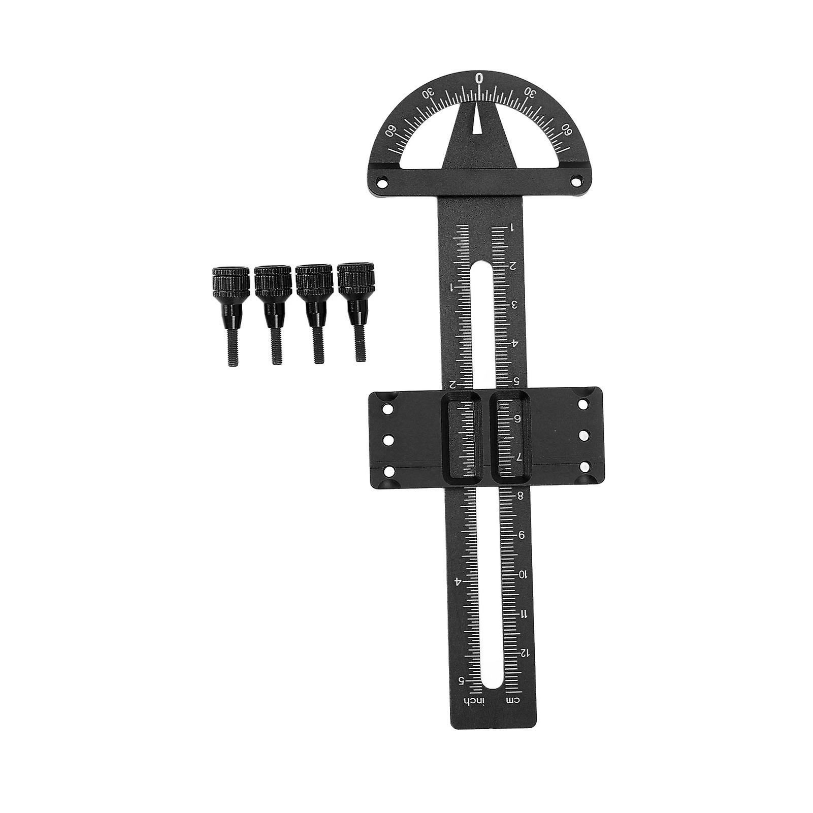 RC Absorber Measuring Tool Aluminium Alloy Free Adjustment Strong Durable Shock Absorber Measurement Tool for RC Car Black