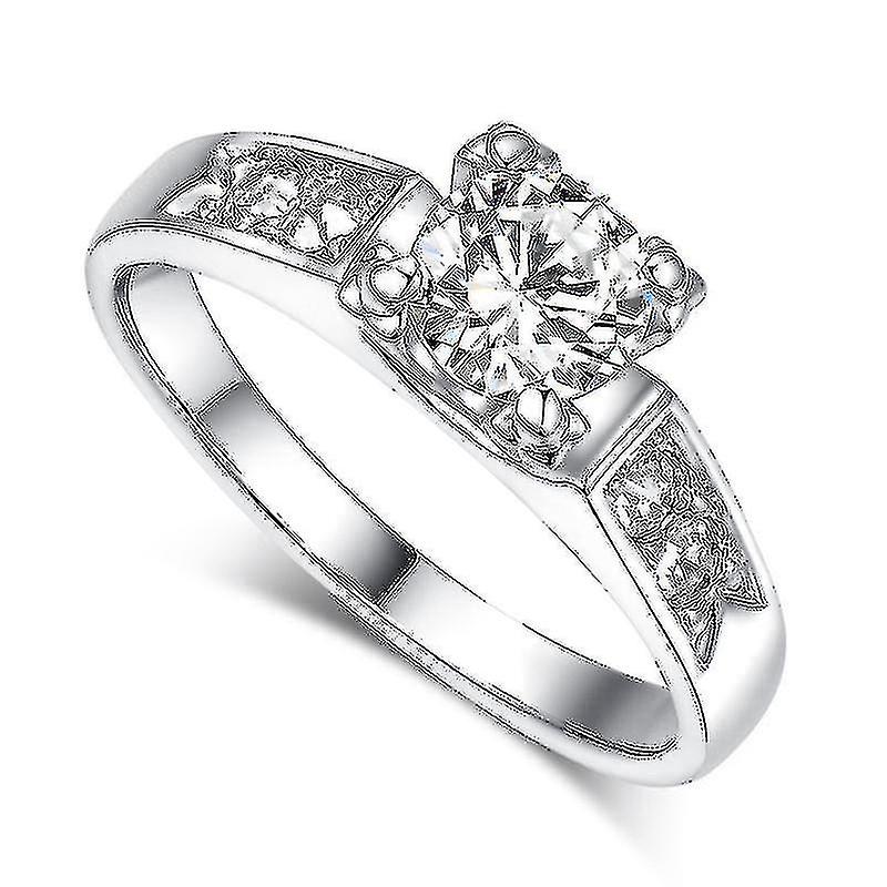 Toppkvalitet Mode Förlovningsringar För Kvinnor Guldfärg Klar Mode Smycken 1 Karat Ring CC122