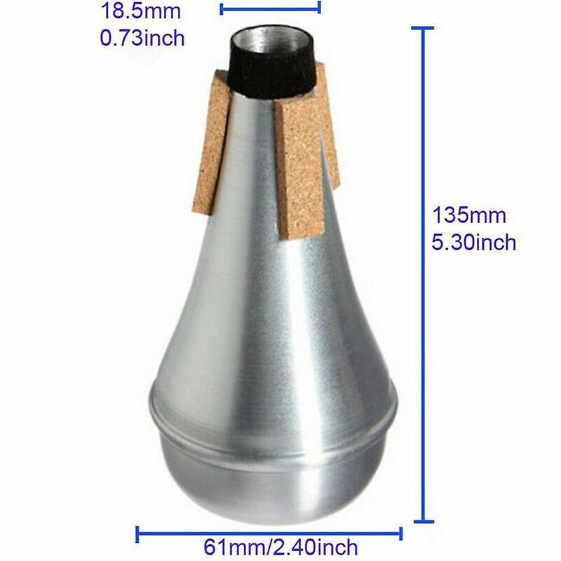 Lightweight Aluminum Practice Trumpet Straight Mute Silencer for Jazz