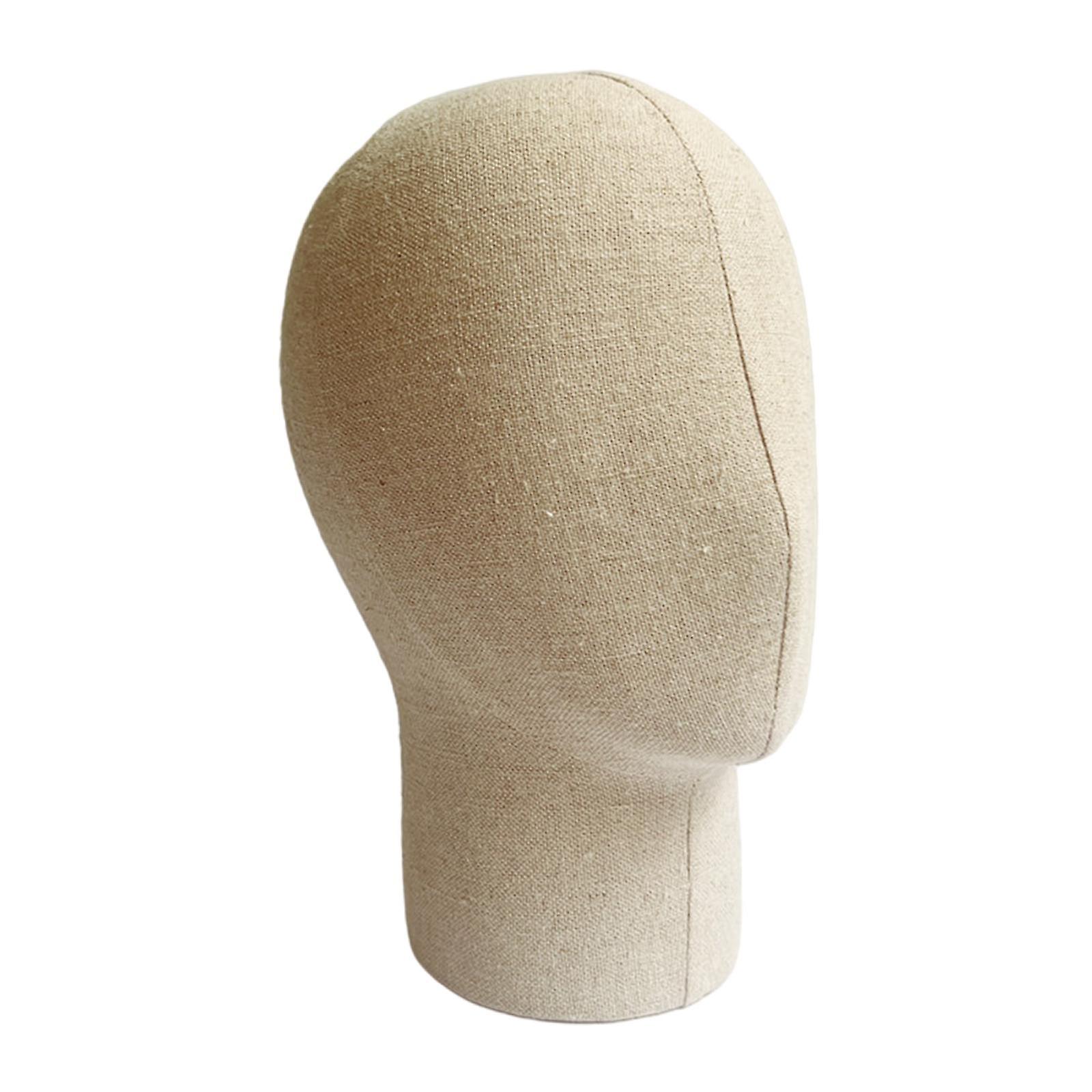 Linen Mannequin Head Wig Displaying Stand for Headphone Display Short