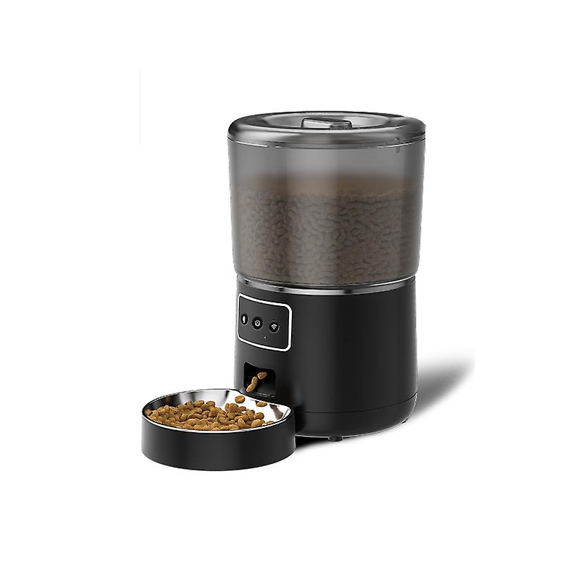 INF Wi-Fi-fähiger intelligenter Haustierfutterautomat, 4-Liter-Hundefutterautomat mit Edelstahlnapf