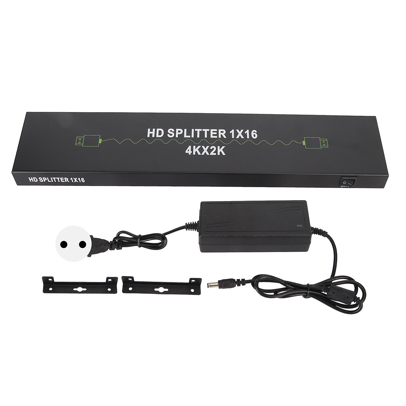 4K 1x16 HDMI Splitter with 3D Support, 4K 30Hz, EU Plug, Connects 16 Displays Effortlessly