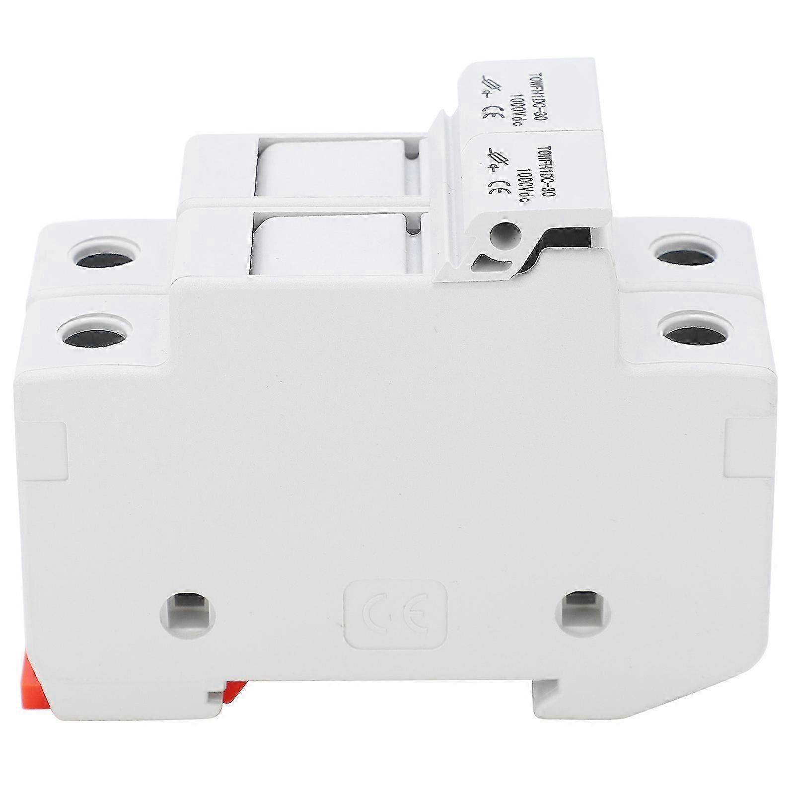 Fuse Holder Base 2 Pole DIN Rail Mount Power Distribution Control Equipment TOWFH1DC 1000VDC 2P10A