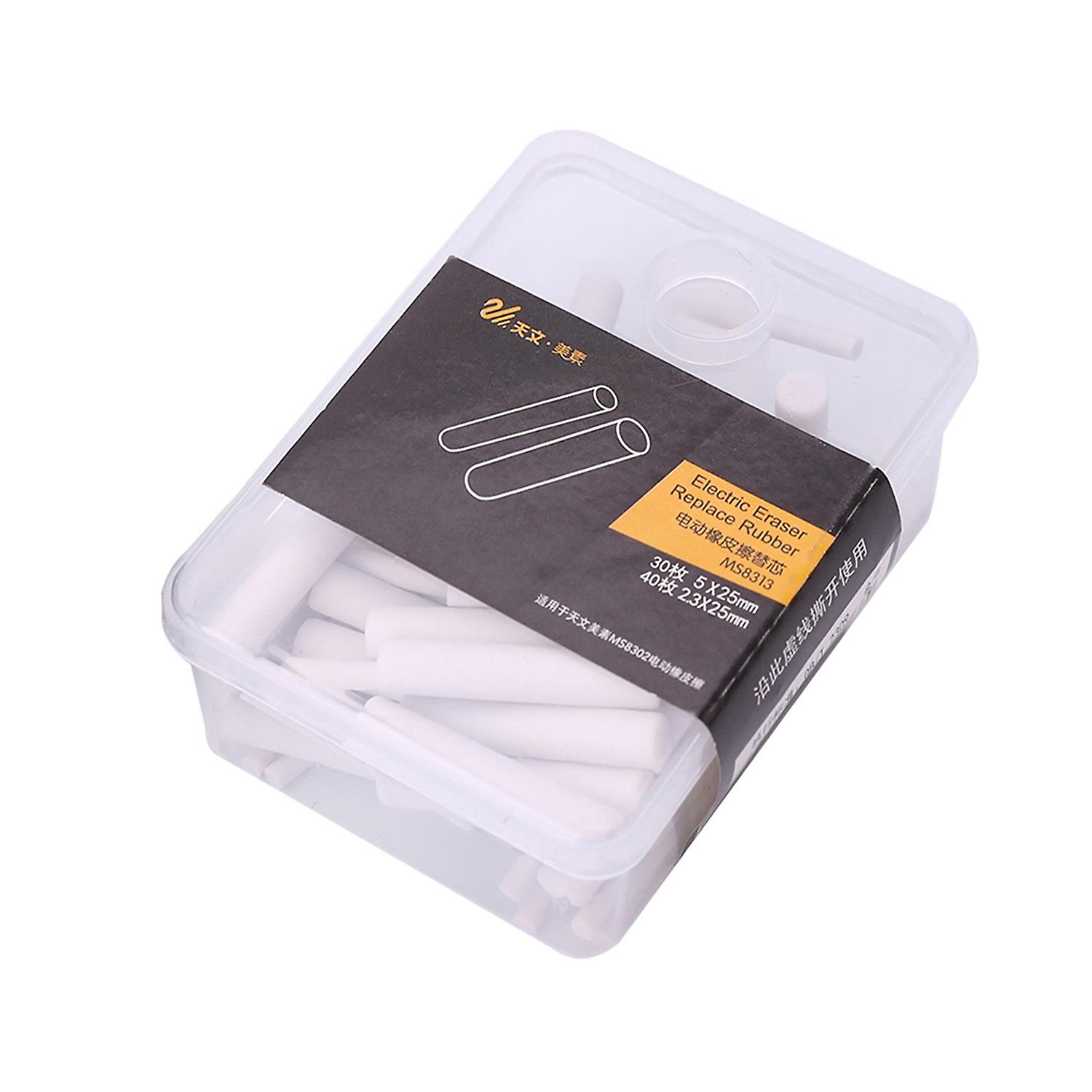 Portable Electric Eraser Refills 30pcs Big/Thick + 40pcs Small/Thin Eraser Refills Replaceable Rubbe