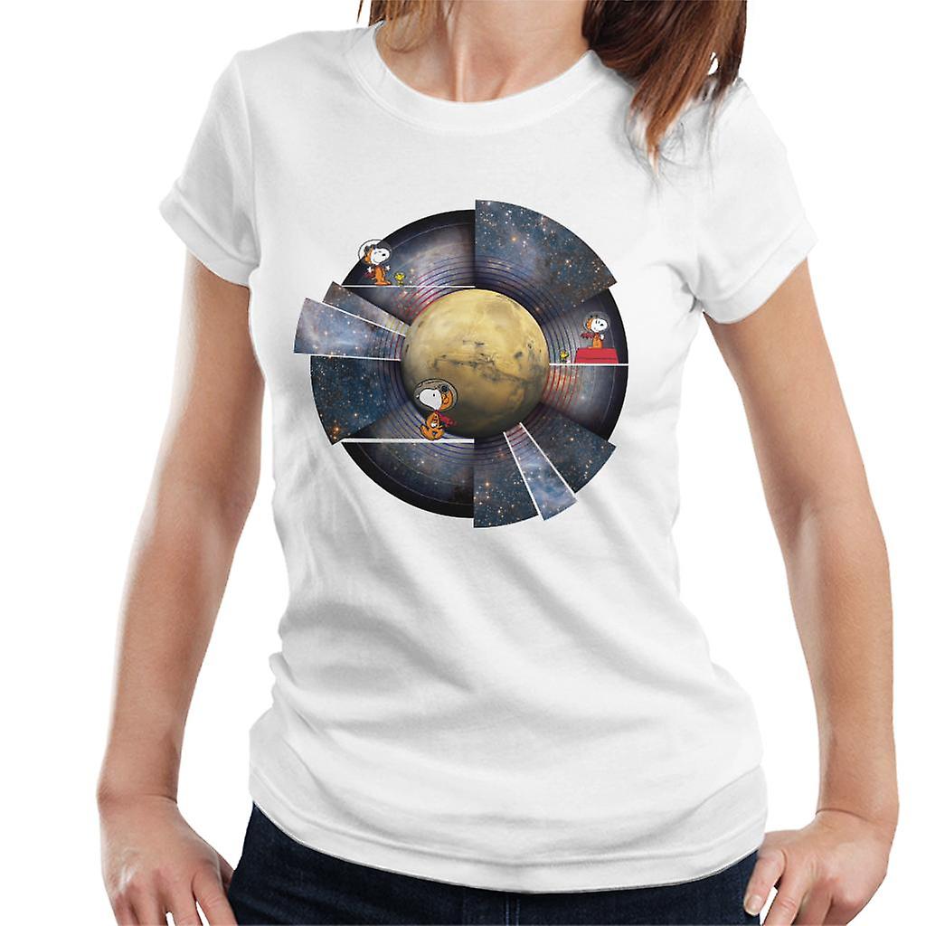 Peanuts Snoopy Woodstock Outer Space Montage Women's T-Shirt