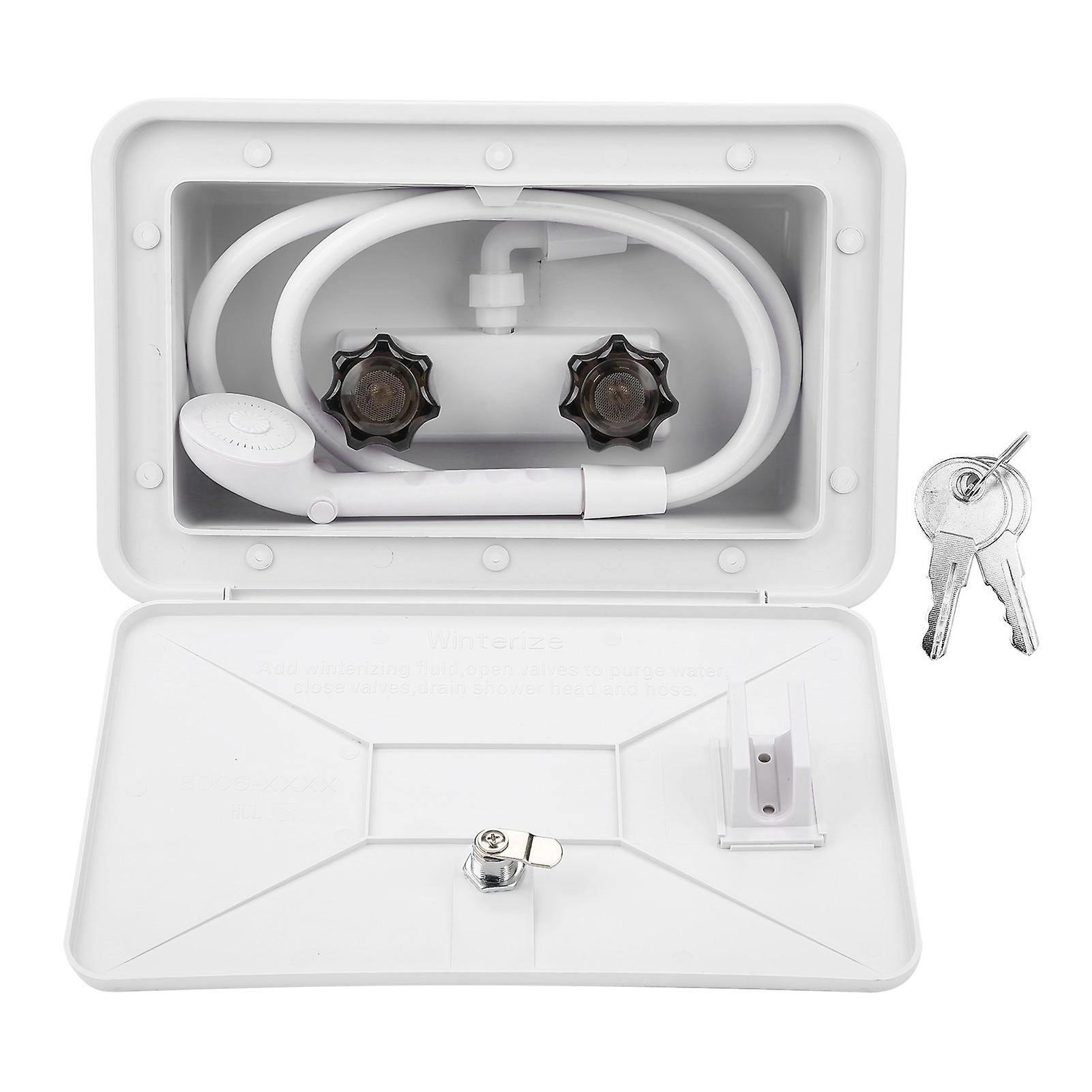 Caravan Shower Box,Exterior Shower Box Outdoor RV Exterior Faucet RV Shower Tool Unmatched Quality
