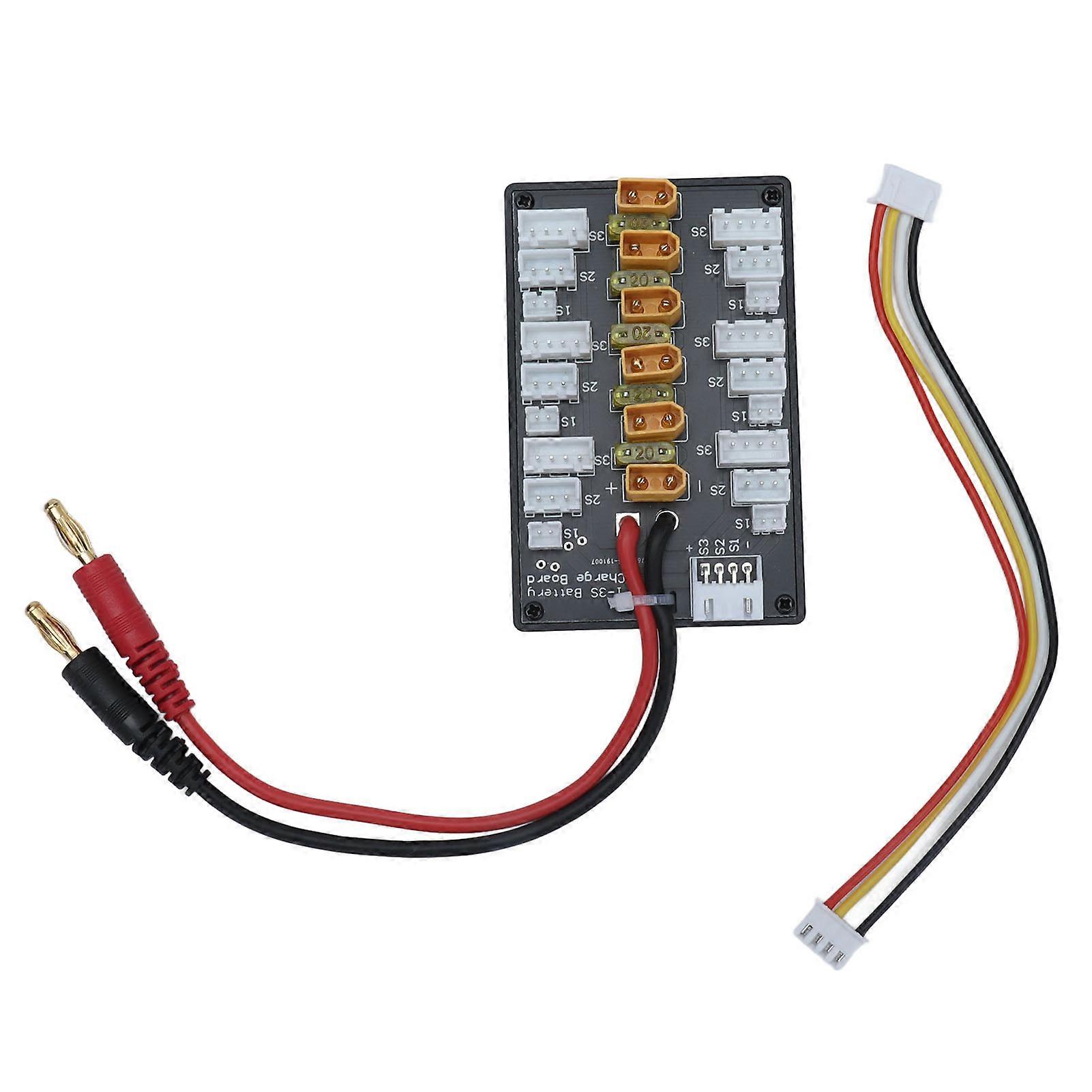 Parallel Charging Board-XT30 Parallel Charge Board Plug 20A Short Lipo Battery Charger with Connection Cable for RC Toy Upgrade Part