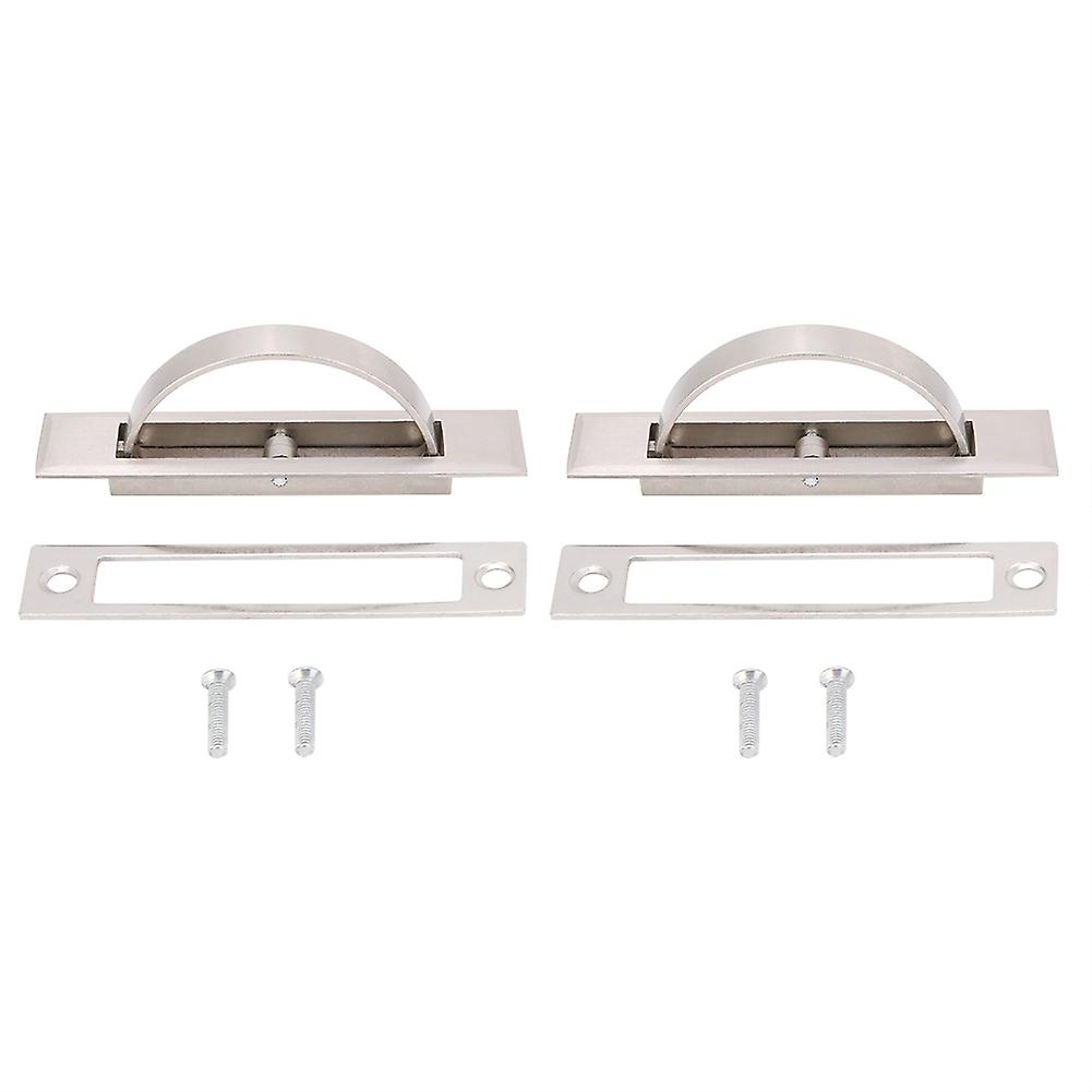 2pcs Cabinet Drawer Furniture Embedded Handle Pull Hardware